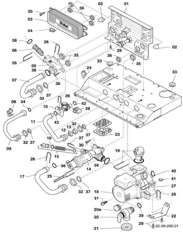 Exploded Diagram for HYDRAULIC PARTS (HYDROBLOCK)