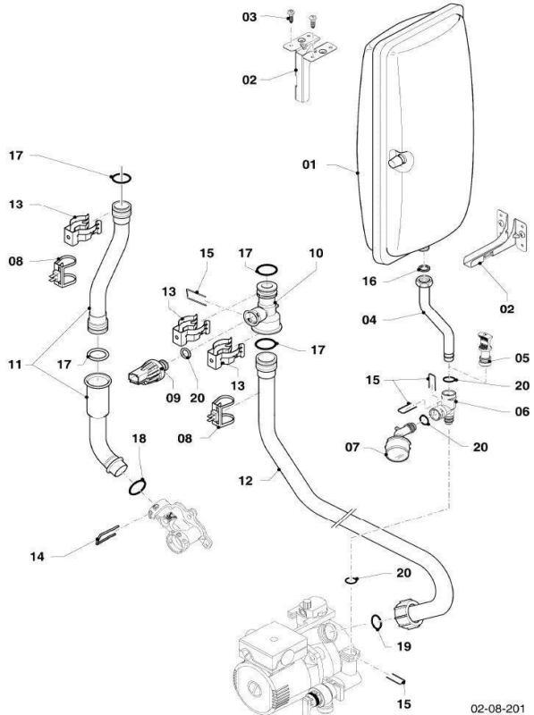 Exploded Diagram for HYDRAULIC PARTS
