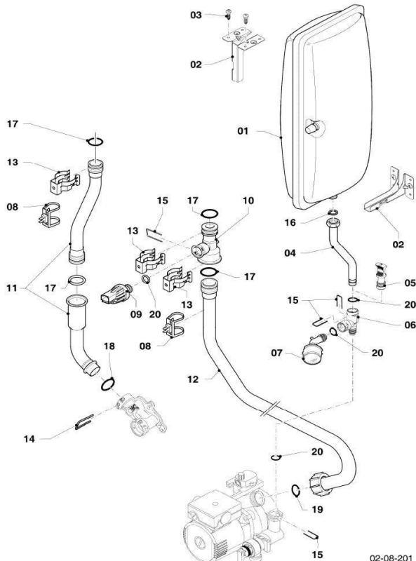 Exploded Diagram for HYDRAULIC PARTS