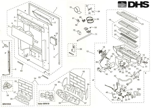 Exploded Diagram for BURNER TRAY