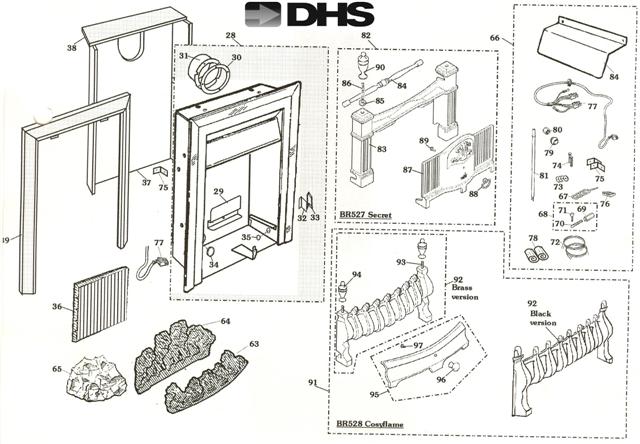 Exploded Diagram for CASTING/CERAMICS/CONVECTION BO