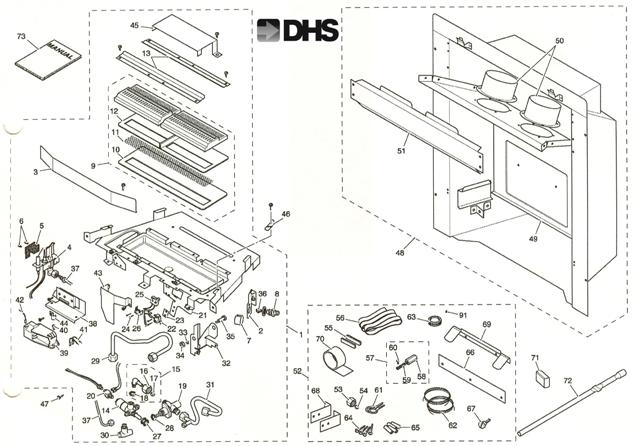 Exploded Diagram for BURNER TRAY/CONVECTION BOX/FIX