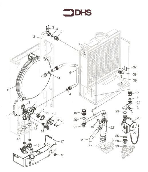 Exploded Diagram for EXPANSION VESSEL - PUMP ASSY