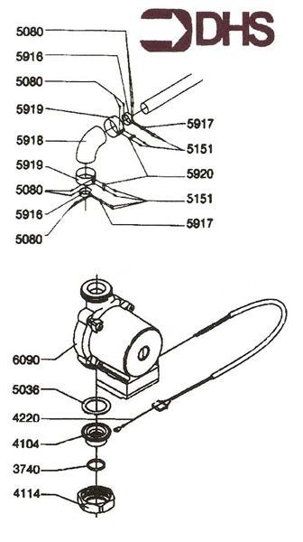 Exploded Diagram for 90 BENDS & CIRCULATION PUMP