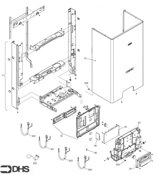 FRAME, FRONT PANEL, CASE logo