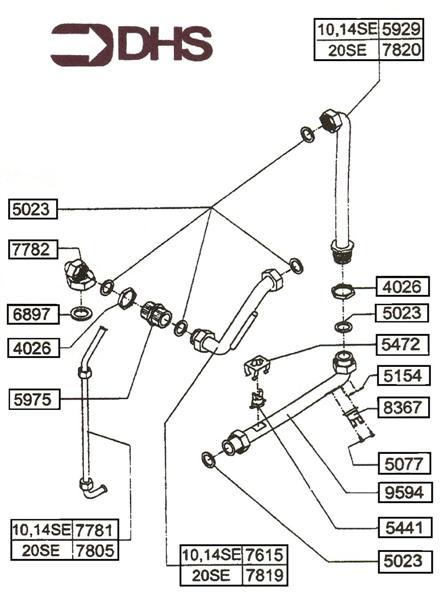 Exploded Diagram for PIPEWORK ASSY