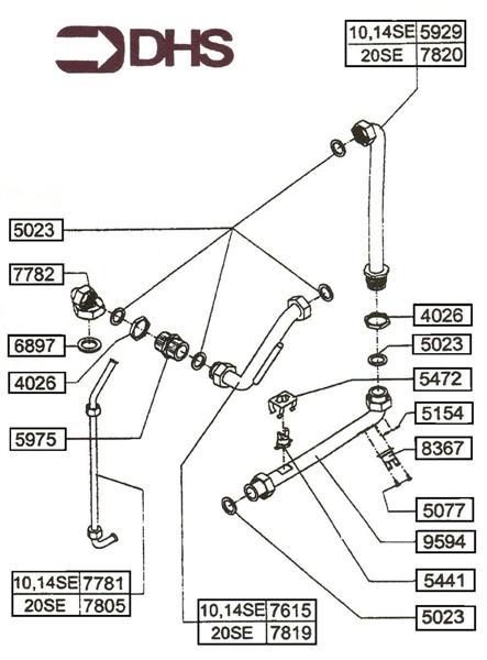 Exploded Diagram for PIPEWORK ASSY