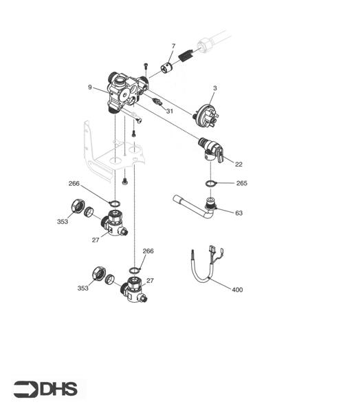 Exploded Diagram for PRESSURE SWITCH & PIPEWORK