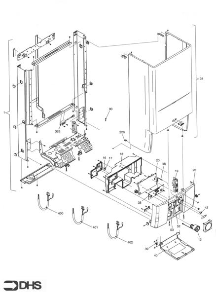 Exploded Diagram for FRAME, FRONT PANEL, CASE