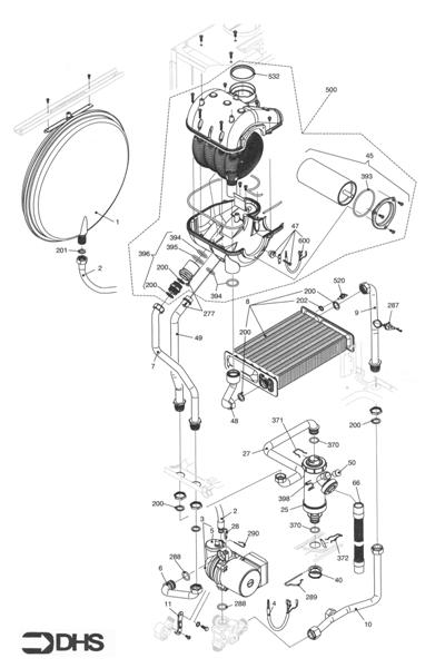 Exploded Diagram for EXPANSION - PUMP - HEAT EXCHAN