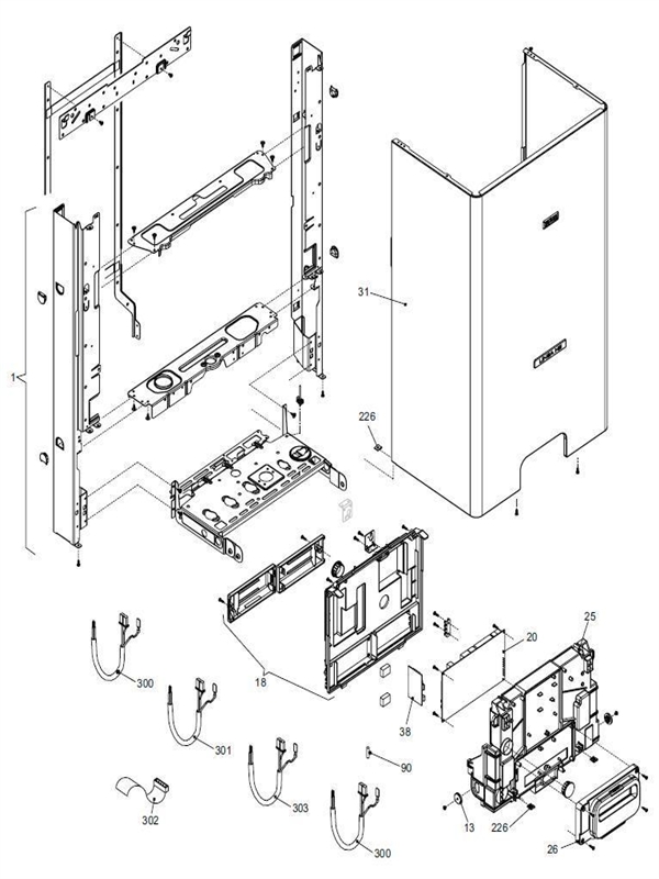 Exploded Diagram for FRAME ASSEMBLY