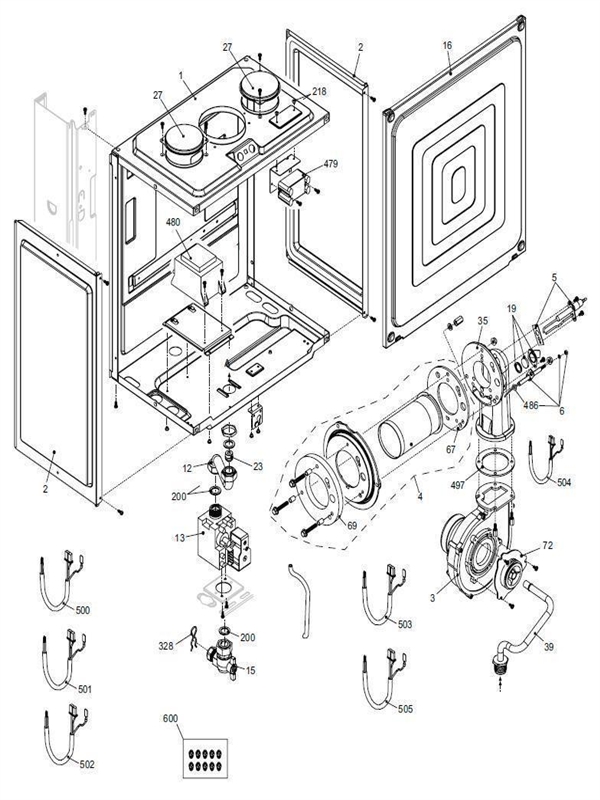 Exploded Diagram for AIR BOX/FAN ASSEMBLY