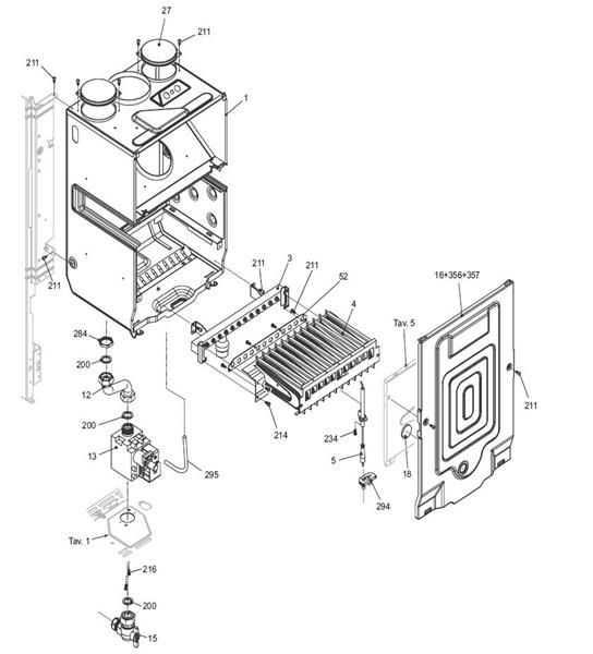 Exploded Diagram for BURNER ASSEMBLY