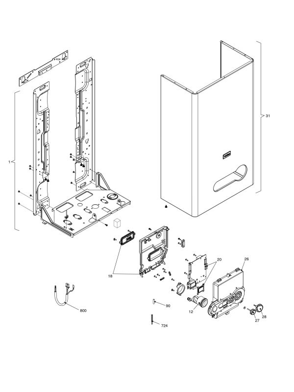 Exploded Diagram for ELECTRIC/CASE COMPONENTS