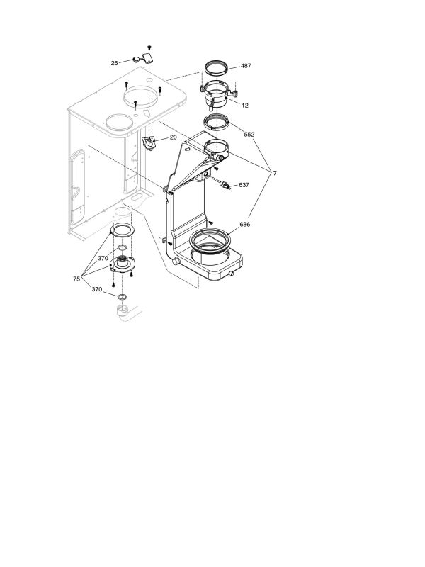 Exploded Diagram for COMBUSTION CHAMBER/FLUE DRAIN