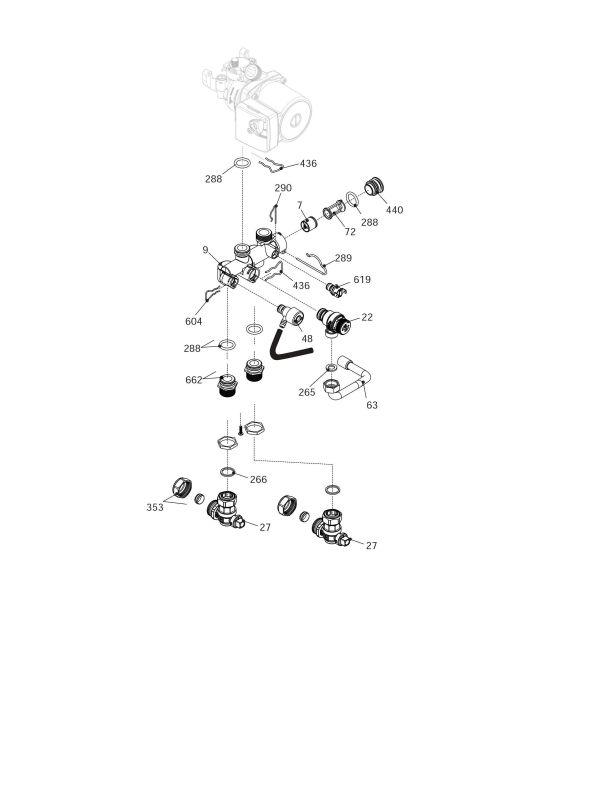 Exploded Diagram for HYDRAULIC COMPONENTS 1