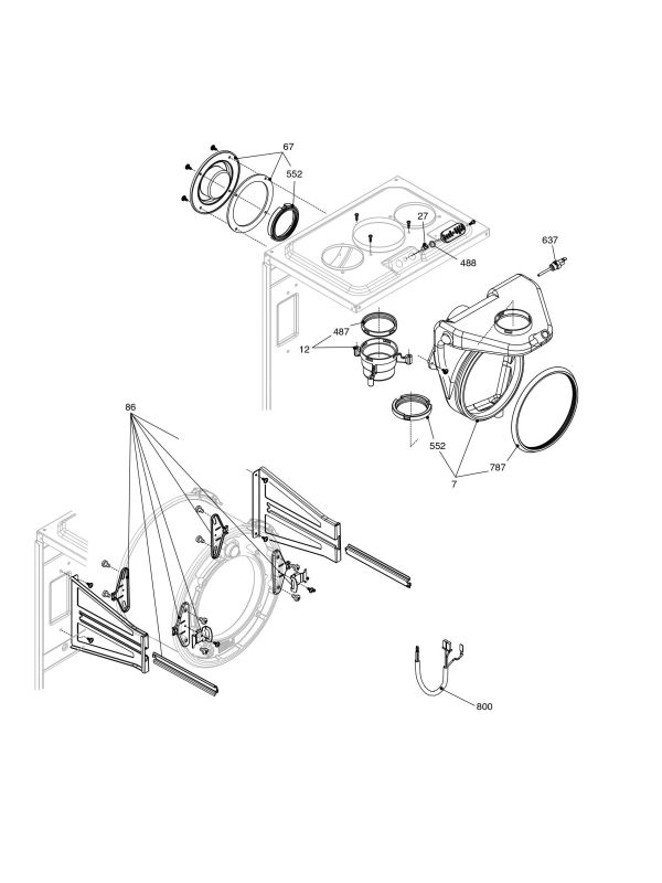 Exploded Diagram for COMBUSTION CHAMBER/FLUE DRAIN
