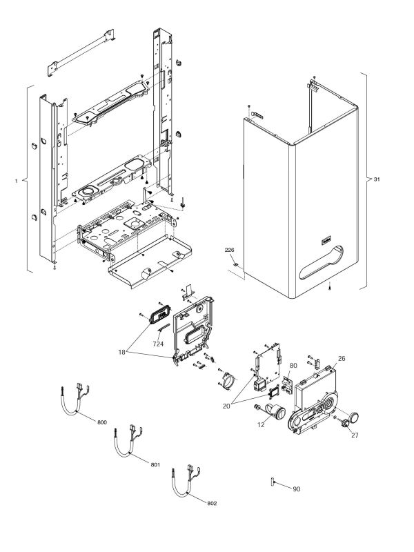 Exploded Diagram for ELECTRIC/CASE COMPONENTS