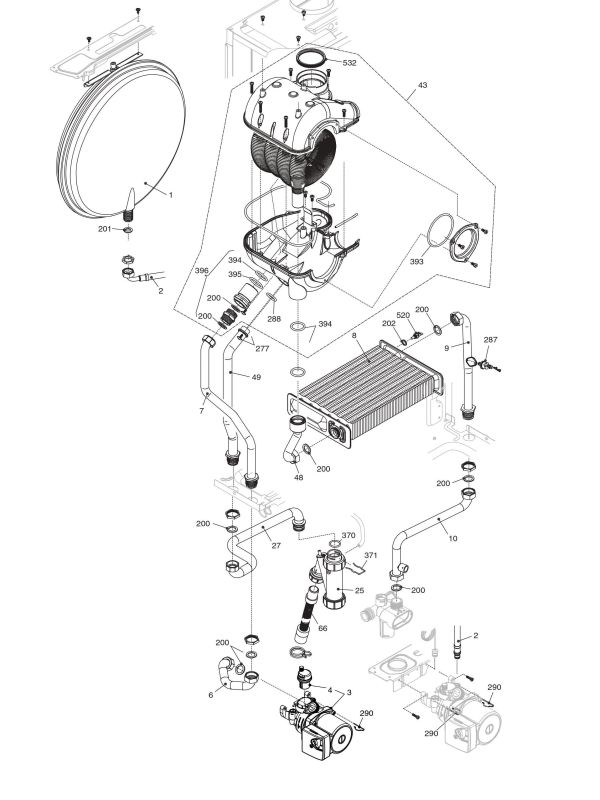 Exploded Diagram for HYDRAULIC COMPONENTS 2