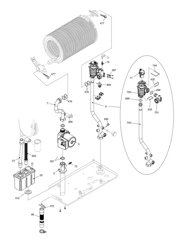 Exploded Diagram for HYDRAULIC COMPONENTS 2