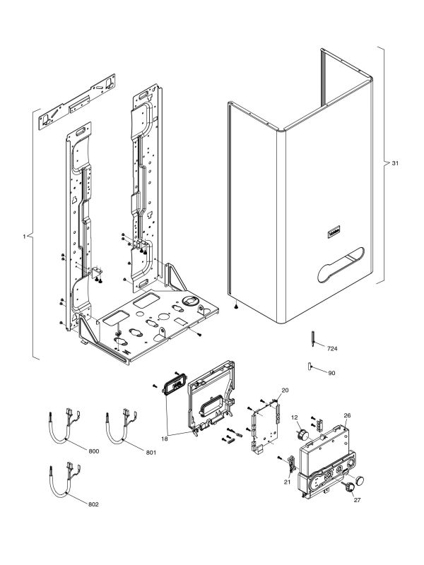 Exploded Diagram for ELECTRIC/CASE COMPONENTS