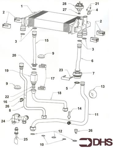 Exploded Diagram for HEAT EXCHANGER / HYDRALICS ASS