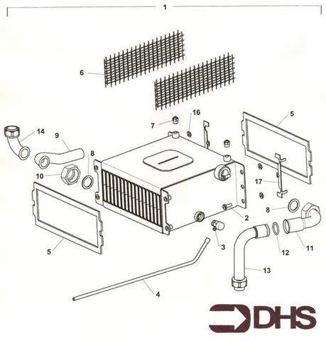 Exploded Diagram for SECONDARY EXCHANGER ASSEMBLY