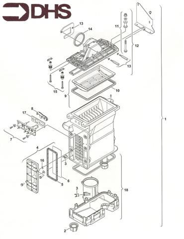 Exploded Diagram for BURNER/HEAT EXCHANGER