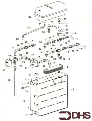 Exploded Diagram for TANK & PIPE ASSEMBLY