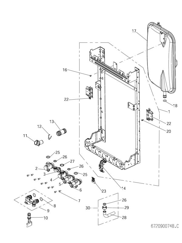 Exploded Diagram for WALL MOUNTING