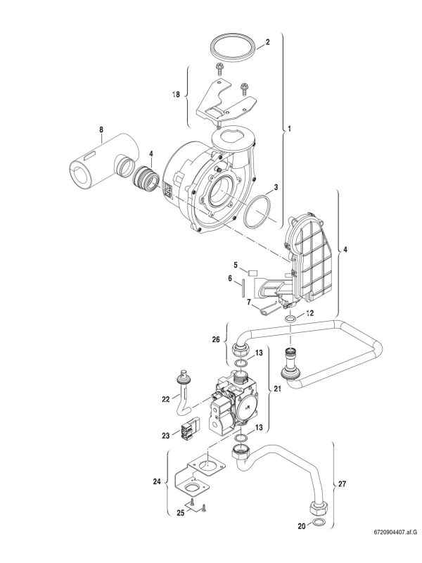 Exploded Diagram for GAS VALVE